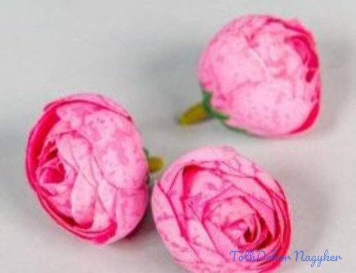 Boglárka fej selyemvirág fej 3 cm - Élénk Rózsaszín