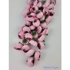 Boglárka fej selyemvirág fej 3 cm - Világos Rózsaszín