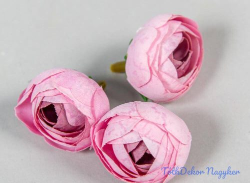Boglárka fej selyemvirág fej 3 cm - Világos Rózsaszín