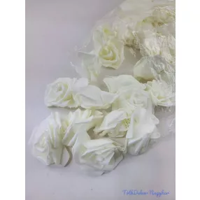 Polifoam rózsa fej 8cm 50db/csomag - Krém