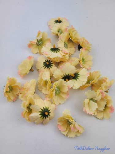 Margaréta selyem fej 5cm - Vaj