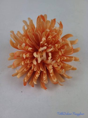 Pók krizantém fej 10cm - Világos Narancs