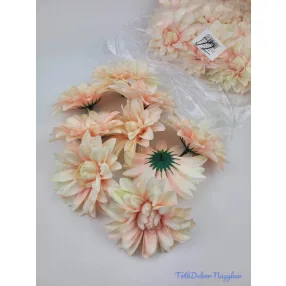 Dália selyemvirág fej 9cm - Rózsaszín Cirmos