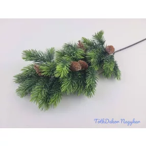 Fenyő ág tobozzal 47cm - Zöld
