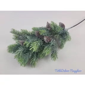 Fenyő ág tobozzal 47cm - Hamvas