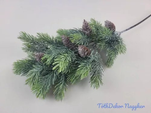 Fenyő ág tobozzal 47cm - Hamvas