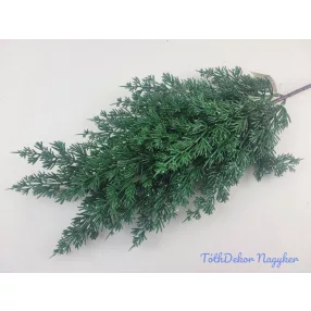 Tuja ág 68cm - Mű hópihés Sötét