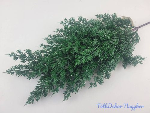 Tuja ág 68cm - Mű hópihés Sötét