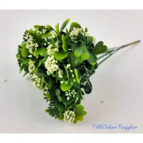 Bogyós 5 ágú kötegelt rezgő csokor 26 cm - Krém