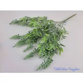 Bogyófürtös 5 ágú műzöld bokor 44 cm - Fehér