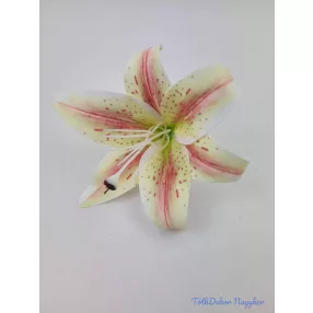Gumi liliom fej D14cm - Krém-Rózsaszín