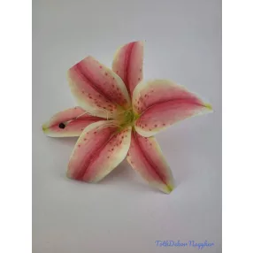 Gumi liliom fej D21,5cm - Krém-Rózsaszín