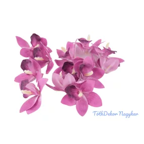 Orchidea gumis művirág fej 9 cm - Lila