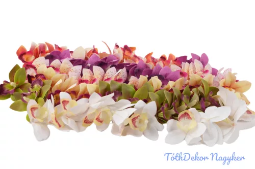Orchidea gumis művirág fej 9 cm - Mix