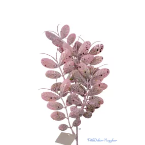 Csillámos leveles ág 48cm - Rózsaszín
