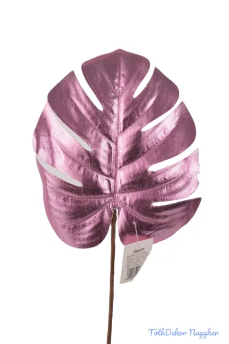 Metál selyem levél 50cm - Rózsaszín