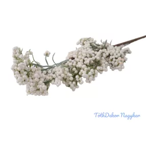 Csillámos apró bogyós ág 67cm - Fehér