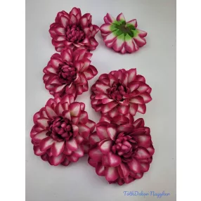 Dália selyemvirág fej 11cm - Pink Átmenetes
