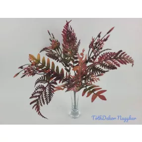 Páfrány 5 ágú mű bokor 37 cm - Burgundi