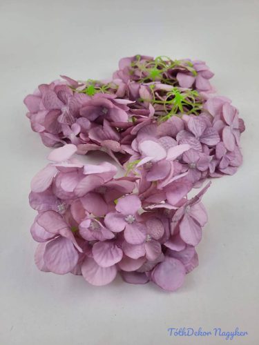 Hortenzia fej antik selyemvirág 16 cm - Mályvás