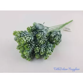 Komló 9 ágú műzöld csokor 33cm - Hamvas