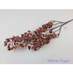 Őszi hamvas leveles-bogyós ág 90cm - Barna