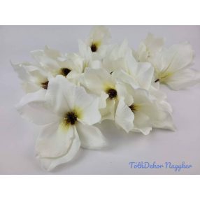 Magnólia selyem fej D15cm - Krém