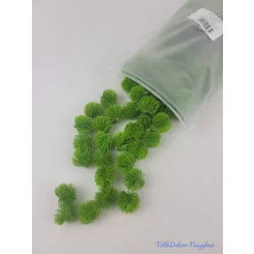 Tűlevelű dekor gombóc 3cm - Zöld