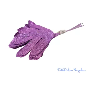 Flitteres-glitteres levél 6db/köteg 24cm - Lila
