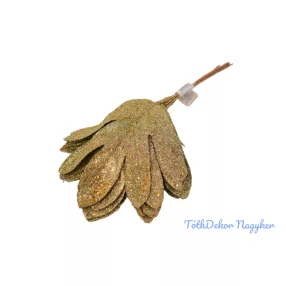 Flitteres-glitteres levél 6db/köteg 24cm - Pezsgő