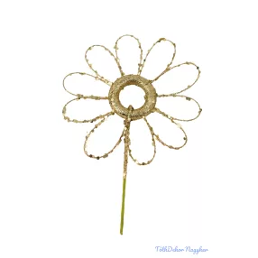 Csillámos virág pick - Arany