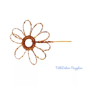 Csillámos virág pick - Réz