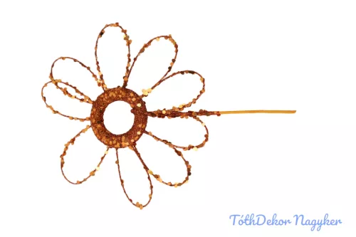 Csillámos virág pick - Réz