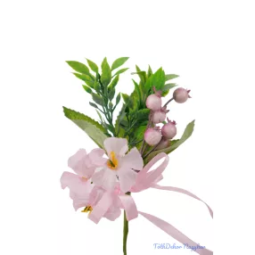 Bogyós-virágos pick 14cm - Rózsaszín