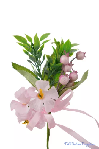 Bogyós-virágos pick 14cm - Rózsaszín