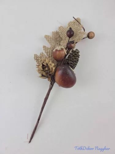 Juta leveles tobozos gesztenyés pick 17cm