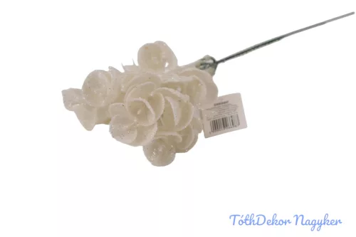 Csillámos pick 25cm - Fehér