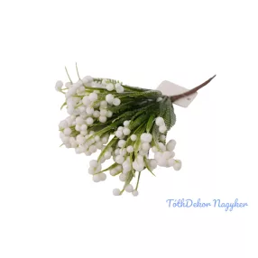 Fehér bogyós műzöld pick 19cm