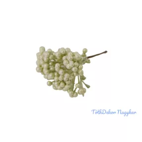 Gyöngyház bogyós pick 14cm - Zöld