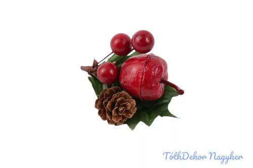 Almás tobozos pick 13cm - Piros