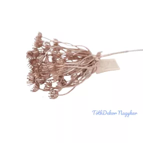 Metál kócos műnövény pick 26cm 1 - Rosegold