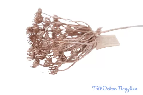 Metál kócos műnövény pick 26cm 1 - Rosegold
