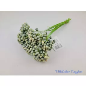 Bogyós 6 szálas dekor köteg 26 cm - Fehér