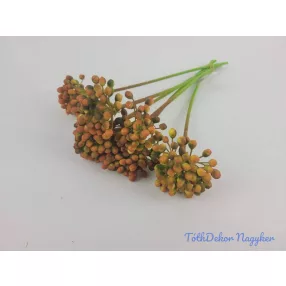 Bogyós 6 szálas dekor köteg 26 cm - Narancs