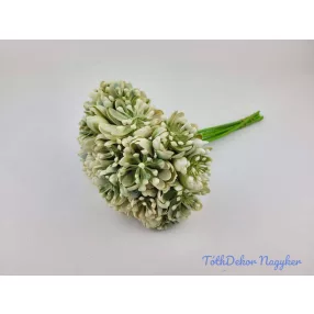 Kövirózsás 6 szálas dekor köteg 28 cm - Fehér