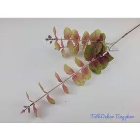 Eukaliptusz ág 75 cm - Zöld-Rózsaszín Átmenetes