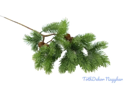 Fenyő ág tobozzal 53cm - Zöld