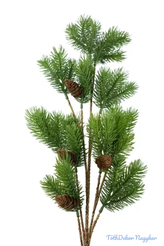 Fenyő ág tobozzal 65cm - Zöld