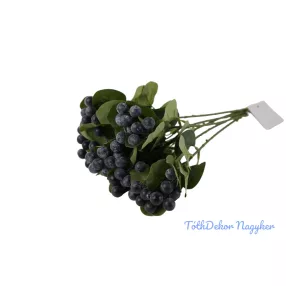 Bogyós 6 szálas kötegelt csokor 35cm - Kék