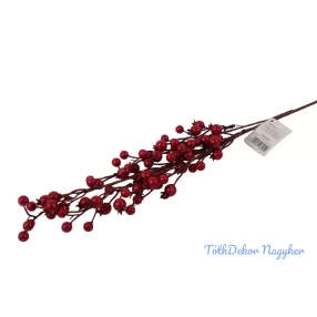 Piros bogyós ág 66 cm